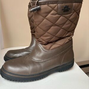 Coach Winter Boots | Quilted Weatherproof | Leather | Gorpcore Women’s Size 8